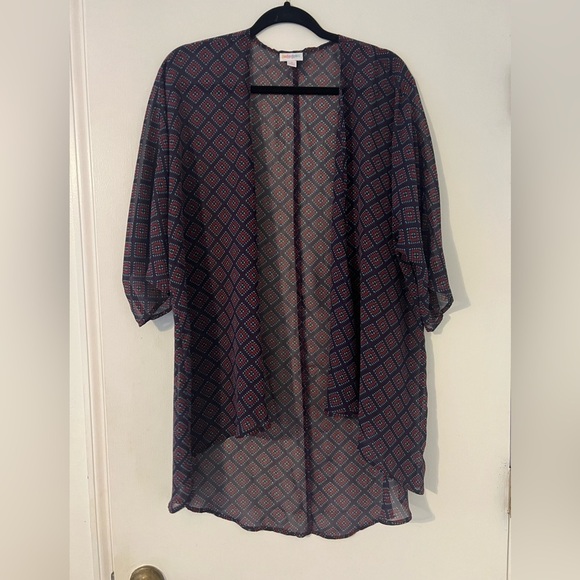 LuLaRoe Multicolor Patterned Kimono size S (SKU-D-132) - Picture 1 of 9